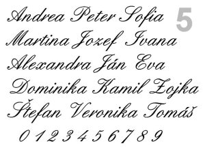 Svadobné písmo a font č.5 Elegant script